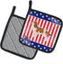 Caroline's Treasures BB3349PTHD USA Patriotic Cavalier King Charles Spaniel Pair of Pot Holders Kitchen Heat Resistant Pot Holders Sets Oven Hot P...
