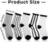 5Pairs Sheer Ankle Socks Black See Through Socks Striped Plaid Dot Cute Transparent Socks for Women Girls...