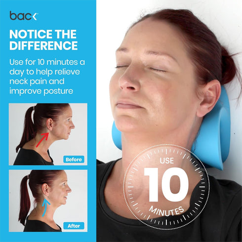BACK Neck Stretcher, Neck and Shoulder Relaxer, Neck Cloud for Neck Pain Relief, Chiropractic Neck Pillow, Posture Corrector...