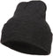 MG 12 Inch Long Knitted Beanie - Heather Charcoal OSFM...