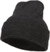 MG 12 Inch Long Knitted Beanie - Heather Charcoal OSFM...