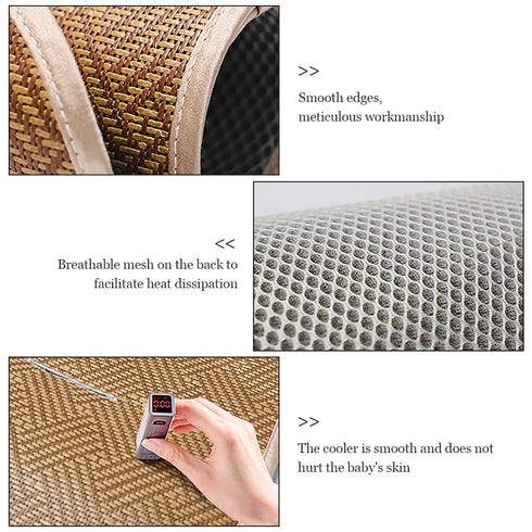 Universal Baby Stroller Cooling Seat Liner Vine Baby Stroller Cool Mat Breathable Baby Pushchair Mat Stroller Seat Pad Liner Summer Seat Cooler Ma...
