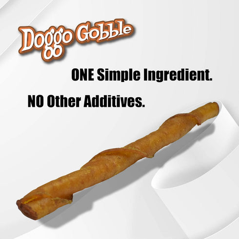 Doggo Gobble Porkhide 5-inch Twist Sticks - 20 Pack...