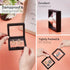 4Pcs 3D Floating Frame with Stand, Challenge Coin Display Holder, Small Shadow Box for Earrings, Rings, Brooch, Military Medal, Black, 2.75x2.75 i...