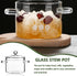 Glass Saucepan with Cover Heat-resistant Glass Stovetop Pot and Pan with Lid for Pasta Noodle, Soup, Milk, Baby Food (78oz/2300ml)...