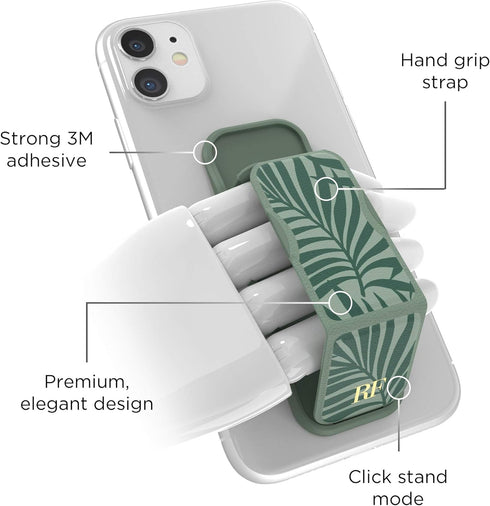 RICHMOND & FINCH Phone Grip Holder and Expanding Stand, Universal Finger Grip Kickstand Compatible with iPhone, Samsung and More, Multiple Viewing...