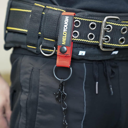 MELOTOUGH Tape Thong for Tool Belt Waist Electricians Tape Holder Chain with Keyring and trigger snap hook (1 PACK)...