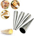 NewlineNY Stainless Steel 10 Pcs FROMAGE POURERS TUBES SET, 6 Circular + 4 Cone Cannoli Pastry Forms...