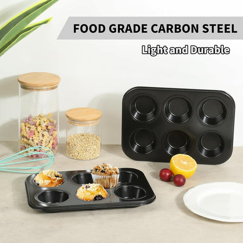 Muffin Baking Pan, Nonstick Premium Carbon Steel Muffin Pan for Baking, Cupcake Tin Cheesecake Pans...