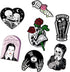 7 Pack Cool Enamel Pins for Backpacks Jackets Hat Set, Black Horror Skull Brooch Pins...