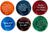 Lifeforce Glass Encouragement Stones, Motivational and Inspirational Quotes and Sayings on Translucent and Opaque Glass Stones, Set of 6...