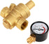 DN15 Brass Adjustable Water Pressure Regulator Reducer with Gauge Meter Combo for RV RV Plumbing and Hoses from High Pressure City Water...