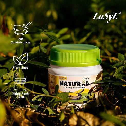?????????? Natural Cooking Oil Solidifier Powder, Hard Up to 34 Cups of Fry Oil Away from Mess, 100% Plant-Based Oil Hardener for Disposal, Value ...