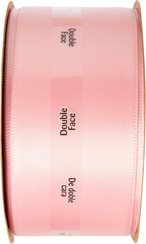 Berwick Offray Wide Double Face Satin Ribbon, Light Pink, 1 1/2 in x 12 ft (38 mm x 3.6 m)...