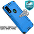 TJS Compatible for AT&T Maestro 3 (U626AA) Case, with Tempered Glass Screen Protector, Magnetic Support Hybrid Shockproof Metallic Brush Finish Ph...