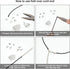 Syhood 450 Pieces Fold Over Cord End Caps Open Jump Ring Connectors and Bracelet Necklace Lobster Claw Clasps for Jewelry Making Accessories Kit(S...