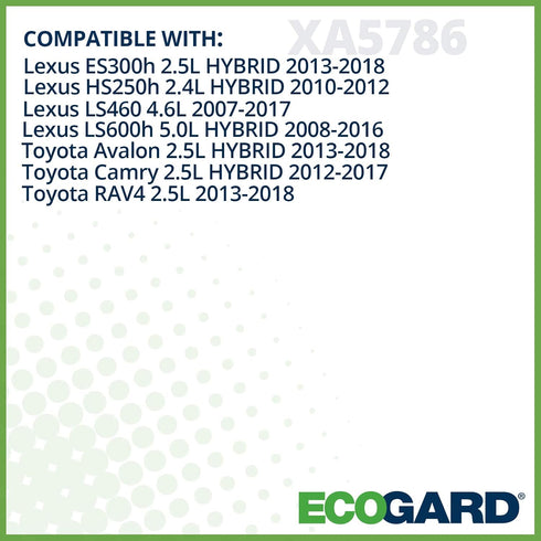 ECOGARD XA5786 Premium Engine Air Filter Fits 2013-2018 Toyota RAV4, 2012-2017 Camry, 2007-2017 Lexus LS460, 2013-2018 ES300h, 2013-2018 Toyota Av...