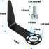 889661M Steel L Shaped Rafter Hook Replacement with Bolt, Pneumatic Tool Rafter Hook Compatible with Hitachi Nail Gun NR83A5, NR83A5(S), NR83AA5, ...
