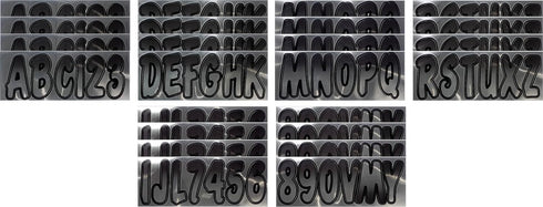 Hardline Products Series 200 Factory Matched 3-Inch Boat & PWC Registration Number Kit, Chrome/Black - CHBKG200...