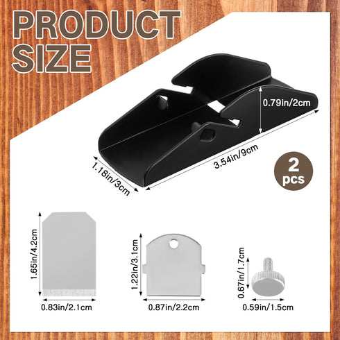 2 Pcs Small Wood Planer Hand Tool 3.54 x 1.18 x 0.79 Inch Trimming Block Plane Woodworking Deburring Wood Shaver for Novices Veterans...