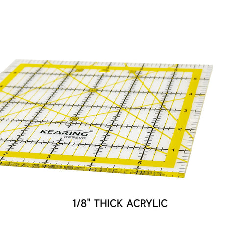 Patchwork Quilting Ruler, Non-Slip Acrylic Sewing Ruler for Cutting Fabric, Quilting Squares Ruler, 6 x 6 Inch…...