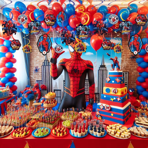 Spider-Man™ Webbed Wonder Swirl Value Pack - Set of 12 - Ultimate Party Decoration Kit, Eye-Catching & Easy Setup Swirl Decor...