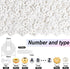 4500pcs White Clay Beads Kit for Bracelet Making Including 6mm Flat Polymer Clay Heishi Beads and Gold Bead Pearls Spacers Letter Beads for Jewelr...