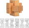 12 Steps 3D Beech Wood Challenge Wooden Brain Teaser Puzzles Toys Love's Dozen Puzzle Unique Fidget Games Mini Size IQ Educational Assembly and Di...