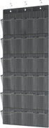 HAKACC Shoe Rack for Closet, 24 Pocket Gray Shoe Organizer Over-the-Door Storage Sturdy Closet Rack Hangers for Shoes Sneakers...