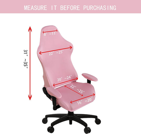 SARAFLORA Gaming Chair Covers Stretch Washable Computer Chair Slipcovers for Armchair, Swivel Chair, Gaming Chair,Computer boss Chair (Pink, X-Lar...