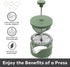 Oggi Borosilicate Glass French Press Coffee Maker (20oz)- 5 Cup Capacity, Coffee Press, Single Serve Coffee Maker, Stainless Steel Lid & Plunger, ...