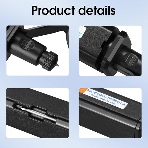A-1940 circular optical cable stripping knife for 19-40mm cable stripper Fiber optic sheath stripper Vertical and horizontal With 1 spare blade fo...