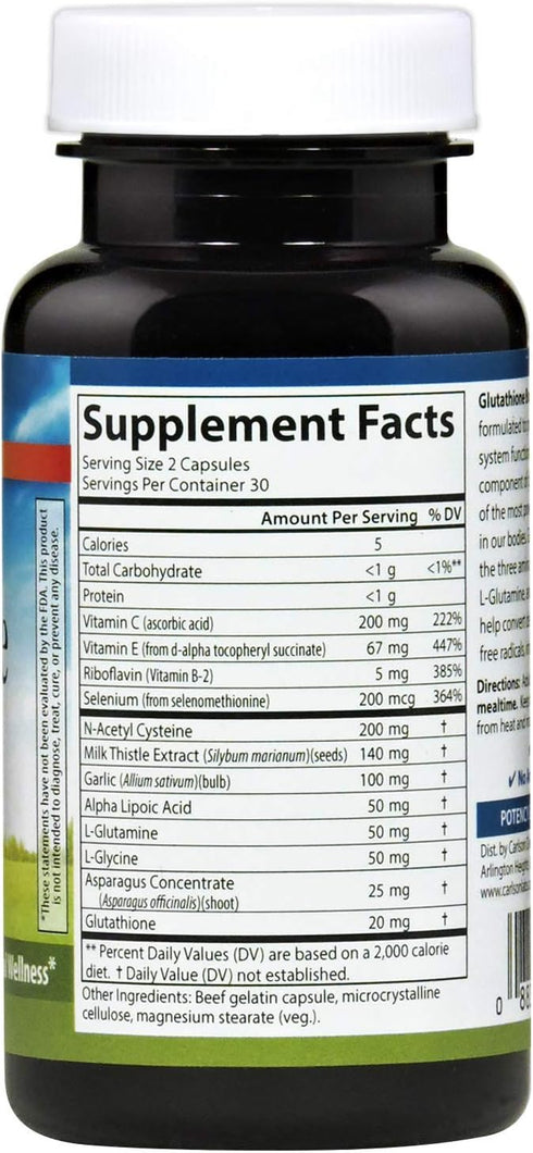 Carlson - Glutathione Booster, Alpha Lipoic Acid, Immune Support & Optimal Wellness, Antioxidant, 60 capsules...