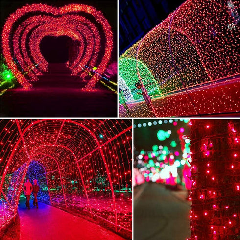500 LED Christmas Light Red, Indoor String Light Plug in Twinkling Hanging Tree Lights Fairy Light for Party, Bar, Bedroom, Outdoor Xmas Tree Deco...