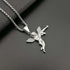 Gold Angel Necklace Gun Necklace Pendant Chain,Cubic Zirconia Mens Angel Wings Necklace Choker,Sparkled Cupid Chain Stainless Steel Hip Hop Jewelr...