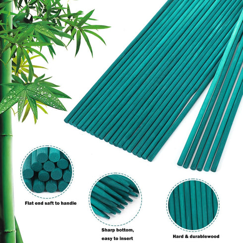 Green Bamboo Stick Plant Pile Indoor Garden Flower Plant Rack is Suitable for Bamboo Garden Stick, Bamboo Label Garden Stick Potted Plants, Crafts...