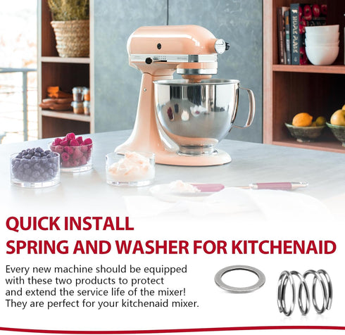 Spring and washer for KitchenAid Mixers - 304 Stainless Steel Kitchenaid Mixer Parts Replacement...