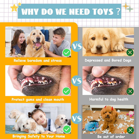 3 Pack Dog Chew Toys for Aggressive Chewers Indestructible Dog Tough Chew Toys,Bacon Flavor Durable Nylon Dog Bones Teething Toy for Dogs Gift,Sma...