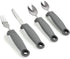 KMD Adaptive Utensils Set with Weighted and Self-Standing Handles (4-Piece), Fork, Knife, and 2 Spoons for Arthritis, Parkinson’s, Tremors, Elderl...