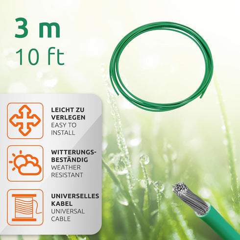 ECENCE Wire Splice Kit, Wire Break Repair Kit for Robot Lawn Mower and Dog Fence Systems, 9,8ft boundary wire + 5x Connector + 10x ground nails...