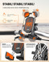 HENMI Bicycle Cell Phone Holder,Motorcycle Phone Mount,One Hand Operation Bicycle Handlebar Cell Phone Holder, 360° Rotatable Cell Phone Holder fo...