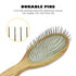 Wooden Dog Brush, 25MM Oval Pin Brush, Stainless Steel Pins with Polished Tips for Long Hair Pet Grooming, Professional Grooming Brush for Dogs & ...