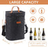 4 Bottle Carrier Tote, Thicken Felt Wine Carrier Padded Portable Wine Bottle Bag with Leather Handles & Shoulder Strap for Party, Picnic, Travel, ...