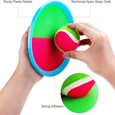 Toss and Catch Ball Game Outdoor Toys for Kids,Sticky Ball Catch Game for Kids Or Family? Outside Camping Games for 8 9 10 Year Old Boys Girls Gif...