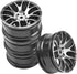4Pack HIRCQOO Metal Wheel Rims 12mm Hex Hub Compatible with 1/10 On-Road Racing Touring Drift Car Tamiya TT-01 Kyosho RedCat Sakura D4 XIS HSP 1/1...