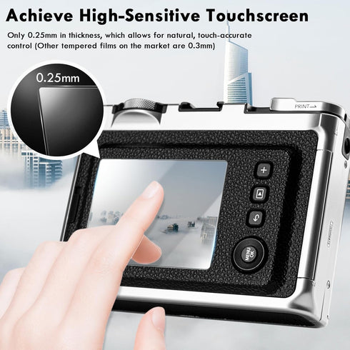 Rieibi Lens Cap & Screen Protector for Fujifilm Instax Mini EVO, Accessories for Fuji Instax Mini Evo Lens Cover with Anti-Loss String & LCD Scree...