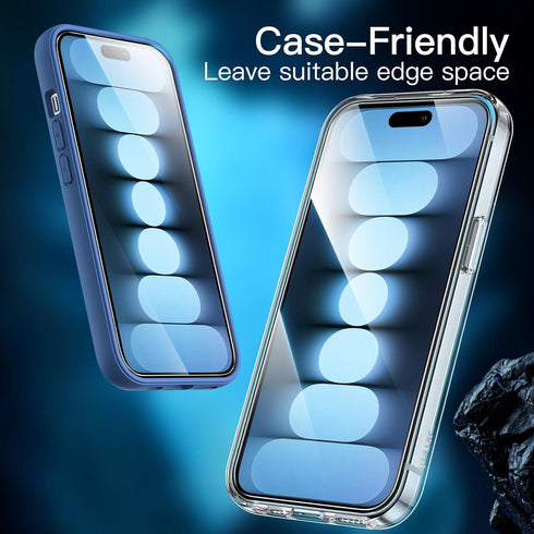 JETech Screen Protector for iPhone 15 Plus 6.7-Inch, Bubble Free, Tempered Glass Film with Easy Installation Tool, Case-Friendly, HD Clear, 2-Pack...
