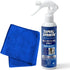 Silver Polish Cleaner Spray 8 Ounce with Cloth Pack Set - Gently Cleans and Removes Tarnish 16x16 inch Silver Cleaning Cloth for Sterling Silver, ...