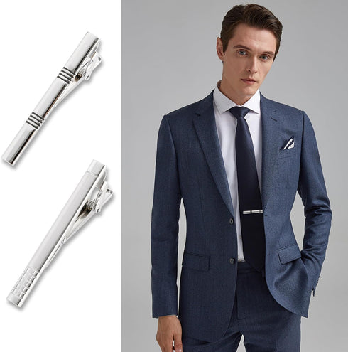 4pcs Tie Clips for Men Tie Clip Tie Bar Tie Bars for Men with gift box...