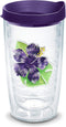 Tervis Tropical Hibiscus Collection Made in USA Double Walled Insulated Tumbler Travel Cup Keeps Drinks Cold & Hot, 16oz, Island Hibiscus Purple...